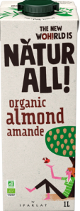 UHT organic almond drink brick