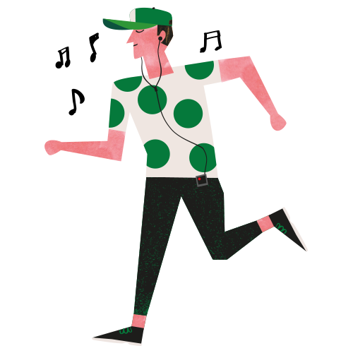 runner Ilustración cohete